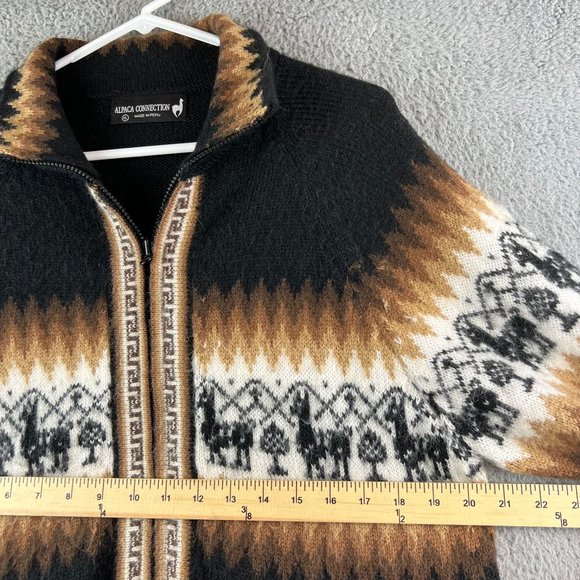 Alpaca Connection wool Alpaca Full Zip Size XL Southwest sweater - Picture 5 of 8